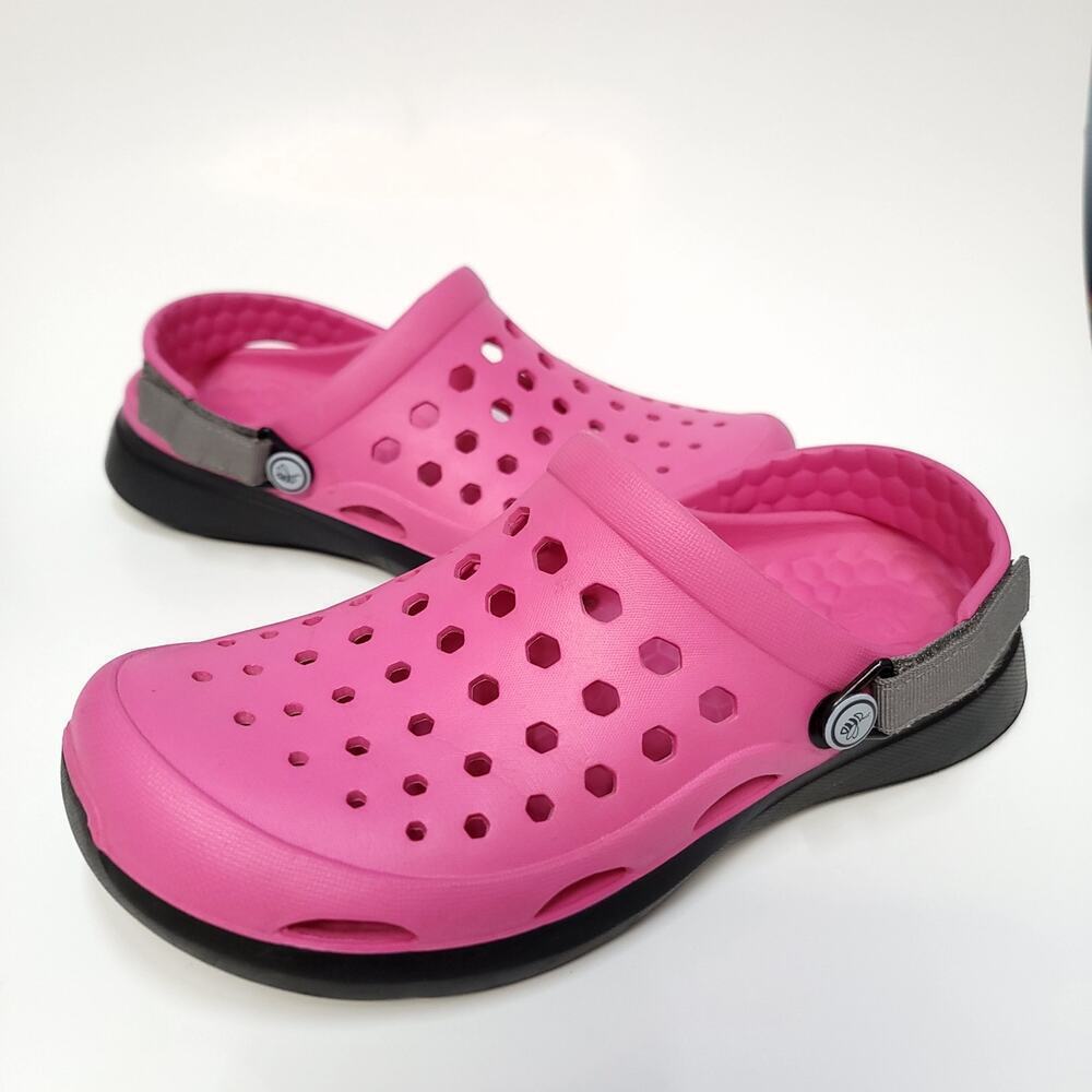 Joybees Clog Shoes Size Womens 9 Mens 7 Pink Black Slip On Shoe​